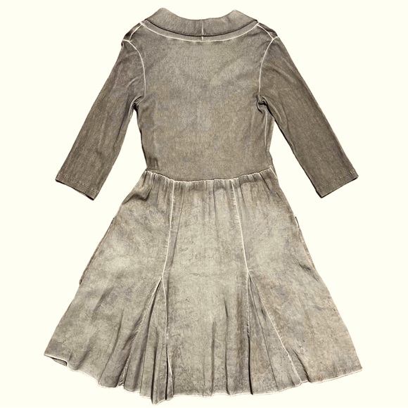 Inizio Taupe Cowl Neck Pocket Dress Sz M - Picture 2 of 13